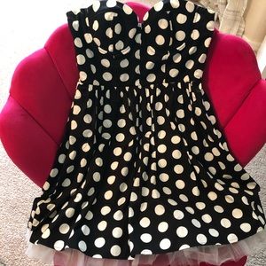 Strapless polka dot party dress